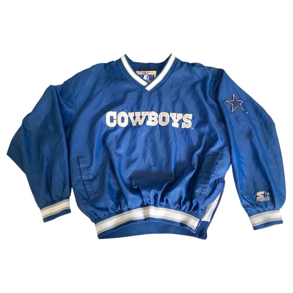 Vintage Dallas Cowboys Pro Line Starter Pullover Jacket Large Spellout Rare‎ 90s